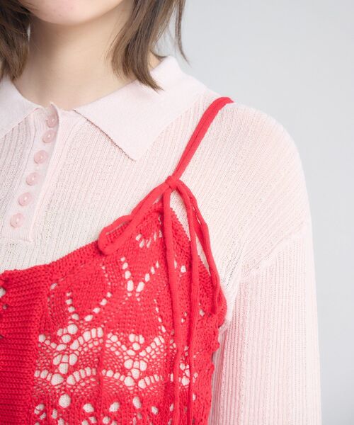kivi(キヴィ)の「pattern bustier(キャミソール・レディース・レッド/ブラック/ナチュラル・FREE)」の14枚目の写真