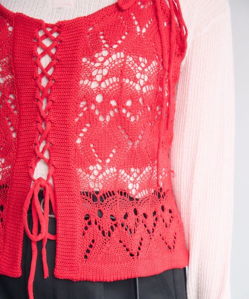 kivi(キヴィ)の「pattern bustier(キャミソール・レディース・レッド/ブラック/ナチュラル・FREE)」の15枚目の写真