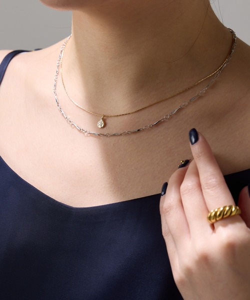 PAPILLONNER（パピヨネ）の「ミックスショートネックレス（ネックレス・レディース・シルバー・FREE）」の3枚目の写真