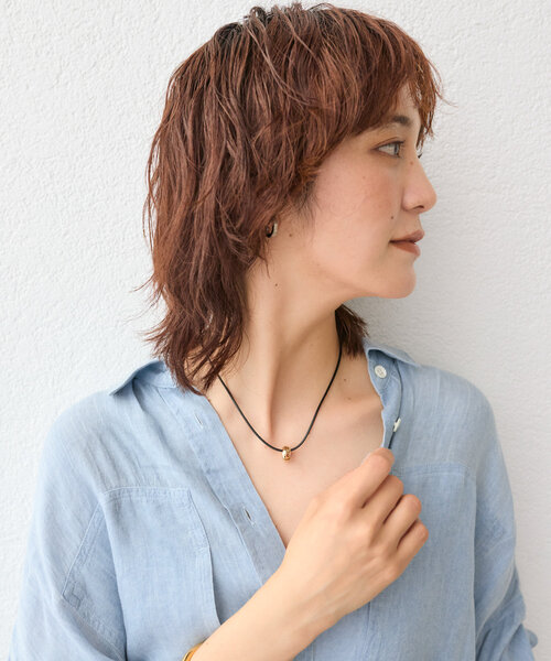 RIVE DROITE（リヴドロワ）の「【存在感が光る】リングモチーフコードネックレス（ネックレス・レディース・ブラウン/ブラック・FREE）」の8枚目の写真