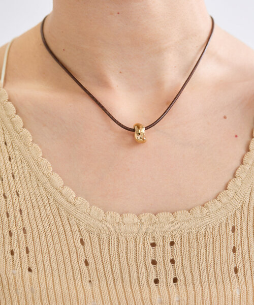 RIVE DROITE（リヴドロワ）の「【存在感が光る】リングモチーフコードネックレス（ネックレス・レディース・ブラウン/ブラック・FREE）」の13枚目の写真