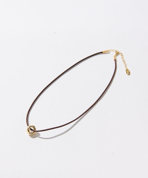 RIVE DROITE（リヴドロワ）の「【存在感が光る】リングモチーフコードネックレス（ネックレス・レディース・ブラウン/ブラック・FREE）」の4枚目の写真