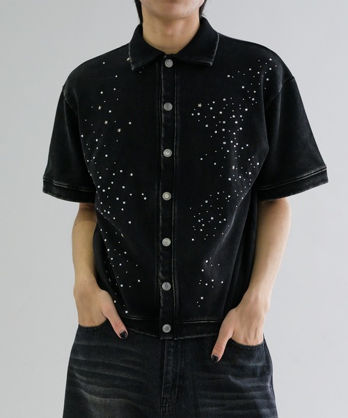 epnok（エプノック）の「【EPNK】Rhinestone faded cardigan / ライン 
