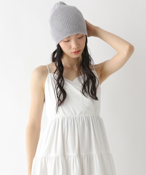 Heather（ヘザー）の「ラメニットワッチ　459305（ニットキャップ/ビーニー・レディース・ベージュ/グレー・ONE SIZE）」の3枚目の写真