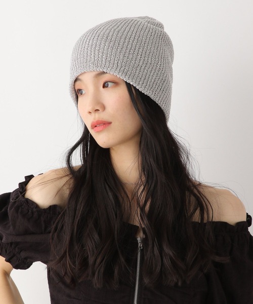 Heather（ヘザー）の「ラメニットワッチ　459305（ニットキャップ/ビーニー・レディース・ベージュ/グレー・ONE SIZE）」の13枚目の写真