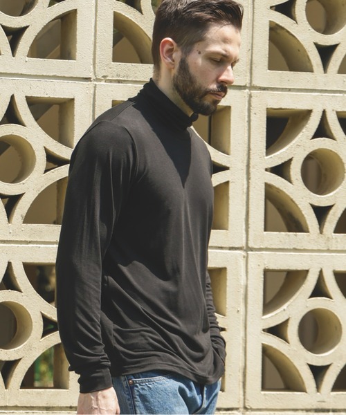 MR.OLIVE（ミスターオリーブ）の「WARM SPANDEX / INNER TURTLE SHIRT（Tシャツ/カットソー・メンズ・チャコールグレー/ブラック/ブラウン・MEDIUM/LARGE）」の10枚目の写真