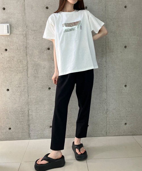 GLAMOROUS JANE（グラマラスジェーン）の「アニマルシルバー箔プリントTシャツ（Tシャツ/カットソー・レディース・ゴールド/ブラック×ホワイト/ブラック×ゴールド/ピンク/シルバー・FREE）」の12枚目の写真