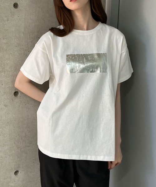 GLAMOROUS JANE（グラマラスジェーン）の「アニマルシルバー箔プリントTシャツ（Tシャツ/カットソー・レディース・ゴールド/ブラック×ホワイト/ブラック×ゴールド/ピンク/シルバー・FREE）」の15枚目の写真