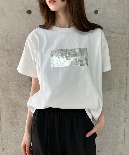 GLAMOROUS JANE（グラマラスジェーン）の「アニマルシルバー箔プリントTシャツ（Tシャツ/カットソー・レディース・ゴールド/ブラック×ホワイト/ブラック×ゴールド/ピンク/シルバー・FREE）」の17枚目の写真