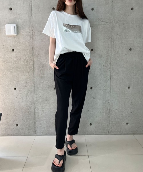 GLAMOROUS JANE（グラマラスジェーン）の「アニマルシルバー箔プリントTシャツ（Tシャツ/カットソー・レディース・ゴールド/ブラック×ホワイト/ブラック×ゴールド/ピンク/シルバー・FREE）」の18枚目の写真