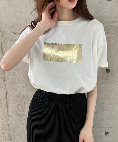 GLAMOROUS JANE（グラマラスジェーン）の「アニマルシルバー箔プリントTシャツ（Tシャツ/カットソー・レディース・ゴールド/ブラック×ホワイト/ブラック×ゴールド/ピンク/シルバー・FREE）」の22枚目の写真