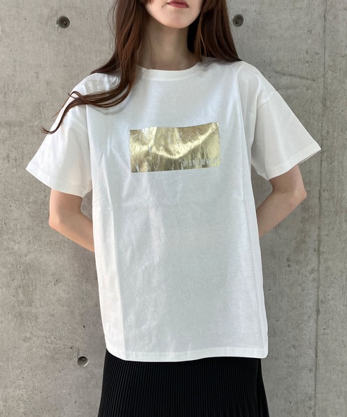 GLAMOROUS JANE（グラマラスジェーン）の「アニマルシルバー箔プリントTシャツ（Tシャツ/カットソー・レディース・ゴールド/ブラック×ホワイト/ブラック×ゴールド/ピンク/シルバー・FREE）」の20枚目の写真