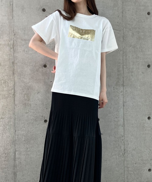 GLAMOROUS JANE（グラマラスジェーン）の「アニマルシルバー箔プリントTシャツ（Tシャツ/カットソー・レディース・ゴールド/ブラック×ホワイト/ブラック×ゴールド/ピンク/シルバー・FREE）」の21枚目の写真