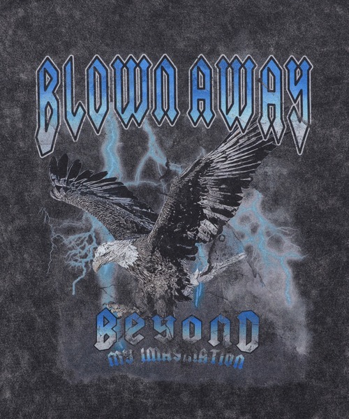 Revo.(レボ)の「グランジ フェード加工 ロック グラフィックプリント オーバーサイズ 半袖Tシャツ(Tシャツ/カットソー・メンズ・グレー/ブラウン/ブラック/ブラック系その他2/グレー系その他/ブラック系その他・M/L)」の7枚目の写真