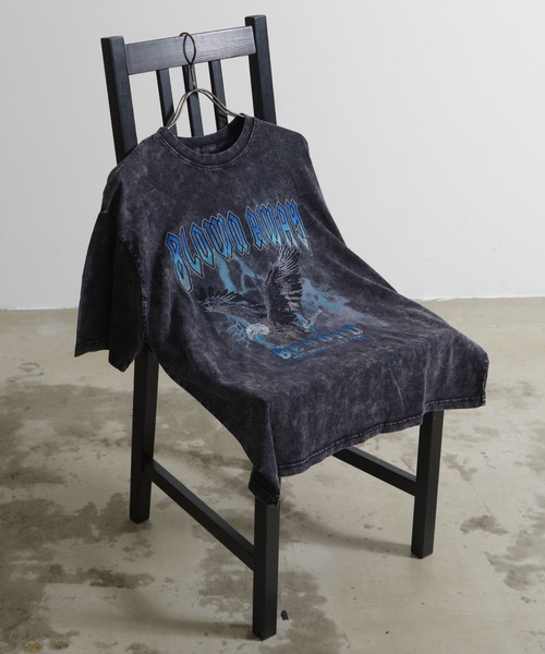 Revo.(レボ)の「グランジ フェード加工 ロック グラフィックプリント オーバーサイズ 半袖Tシャツ(Tシャツ/カットソー・メンズ・グレー/ブラウン/ブラック/ブラック系その他2/グレー系その他/ブラック系その他・M/L)」の9枚目の写真