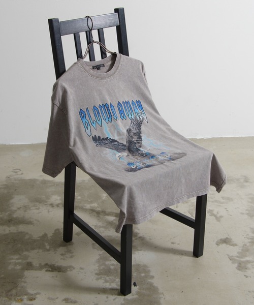 Revo.(レボ)の「グランジ フェード加工 ロック グラフィックプリント オーバーサイズ 半袖Tシャツ(Tシャツ/カットソー・メンズ・グレー/ブラウン/ブラック/ブラック系その他2/グレー系その他/ブラック系その他・M/L)」の11枚目の写真