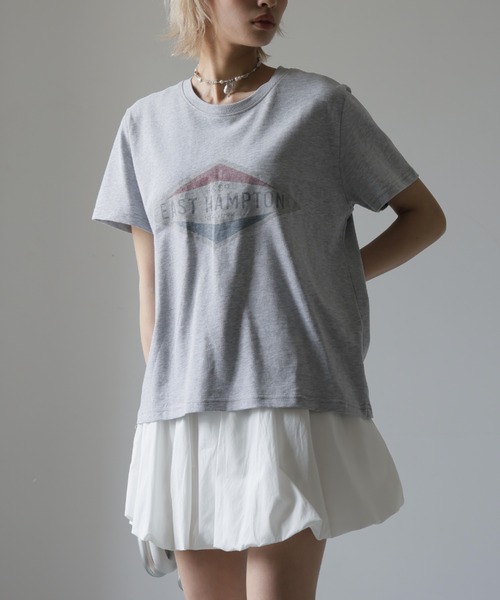 Girly Doll(ガーリードール)の「プリントデザインTシャツ(Tシャツ/カットソー・レディース・グレー/ホワイト/ネイビー・F)」の16枚目の写真