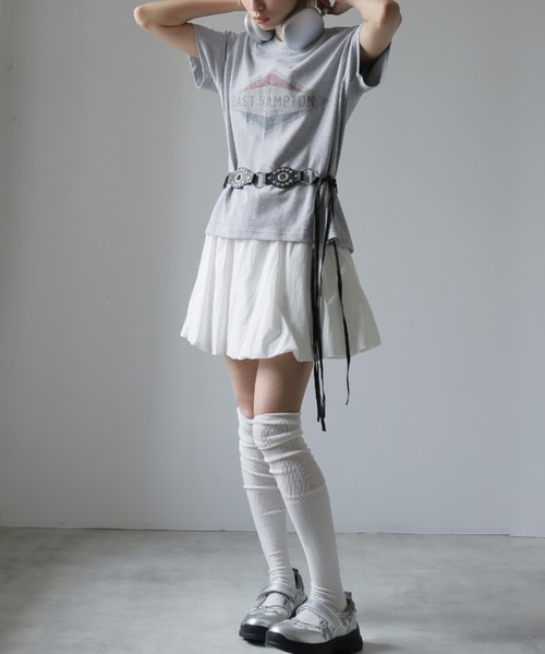 Girly Doll(ガーリードール)の「プリントデザインTシャツ(Tシャツ/カットソー・レディース・グレー/ホワイト/ネイビー・F)」の20枚目の写真