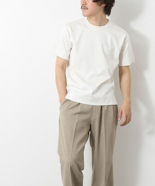 NOLLEY’S（ノーリーズ）の「《ビジカジ対応》ハイゲージ シルケットポンチ ドレスCN T 25SS（Tシャツ/カットソー・メンズ・ブラック/ホワイト/グレイッシュブルー/オフホワイト・XL/L/M/S）」の9枚目の写真