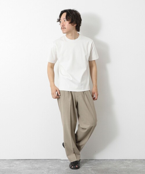 NOLLEY’S（ノーリーズ）の「《ビジカジ対応》ハイゲージ シルケットポンチ ドレスCN T 25SS（Tシャツ/カットソー・メンズ・ブラック/ホワイト/グレイッシュブルー/オフホワイト・XL/L/M/S）」の11枚目の写真