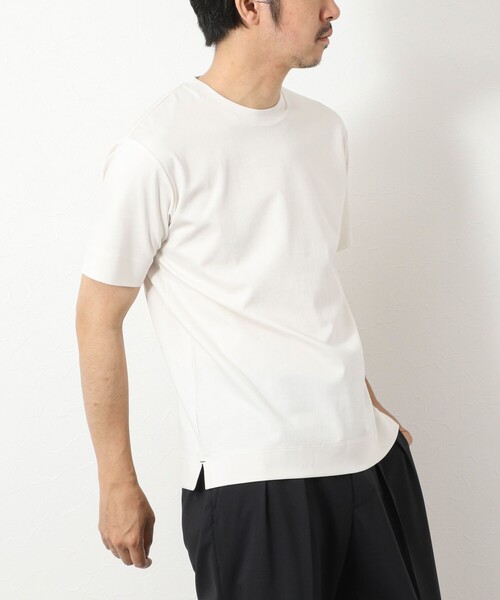 NOLLEY’S（ノーリーズ）の「《ビジカジ対応》ハイゲージ シルケットポンチ ドレスCN T 25SS（Tシャツ/カットソー・メンズ・ブラック/ホワイト/グレイッシュブルー/オフホワイト・XL/L/M/S）」の12枚目の写真