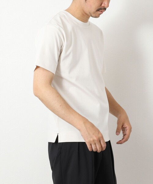 NOLLEY’S（ノーリーズ）の「《ビジカジ対応》ハイゲージ シルケットポンチ ドレスCN T 25SS（Tシャツ/カットソー・メンズ・ブラック/ホワイト/グレイッシュブルー/オフホワイト・XL/L/M/S）」の13枚目の写真