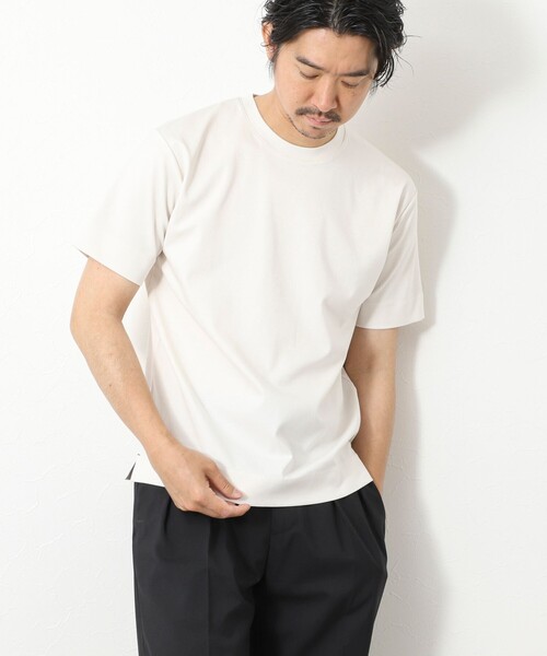 NOLLEY’S（ノーリーズ）の「《ビジカジ対応》ハイゲージ シルケットポンチ ドレスCN T 25SS（Tシャツ/カットソー・メンズ・ブラック/ホワイト/グレイッシュブルー/オフホワイト・XL/L/M/S）」の14枚目の写真