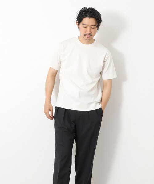 NOLLEY’S（ノーリーズ）の「《ビジカジ対応》ハイゲージ シルケットポンチ ドレスCN T 25SS（Tシャツ/カットソー・メンズ・ブラック/ホワイト/グレイッシュブルー/オフホワイト・XL/L/M/S）」の17枚目の写真