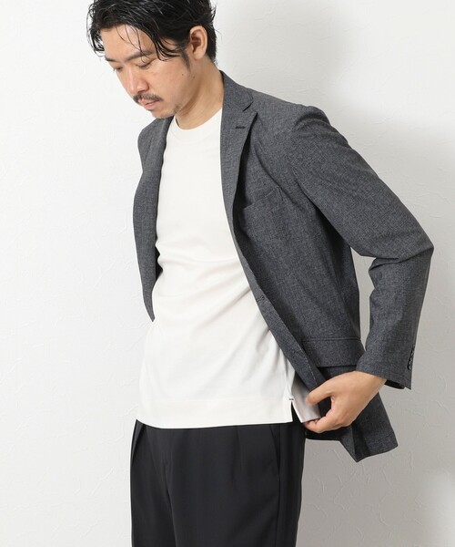 NOLLEY’S（ノーリーズ）の「《ビジカジ対応》ハイゲージ シルケットポンチ ドレスCN T 25SS（Tシャツ/カットソー・メンズ・ブラック/ホワイト/グレイッシュブルー/オフホワイト・XL/L/M/S）」の19枚目の写真