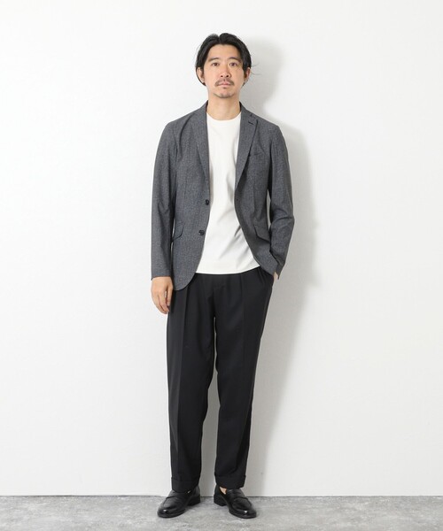 NOLLEY’S（ノーリーズ）の「《ビジカジ対応》ハイゲージ シルケットポンチ ドレスCN T 25SS（Tシャツ/カットソー・メンズ・ブラック/ホワイト/グレイッシュブルー/オフホワイト・XL/L/M/S）」の21枚目の写真