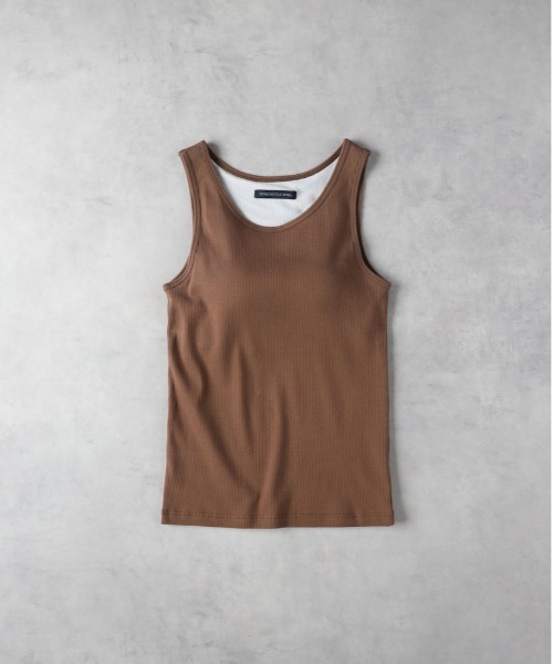 Right-on（ライトオン）の「【HONEYSUCKLE ROSE】カップ付きタンクトップ（タンクトップ・レディース・オフホワイト/ブラック/ブラウン・L/M）」の6枚目の写真