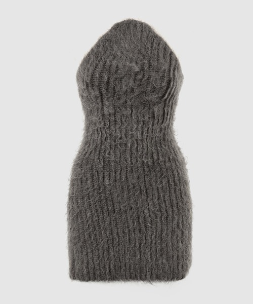 TAN（タン）の「MOHAIR ALPACA ROUND MINI DRESS（ドレス・レディース・ブラック/その他・1）」の2枚目の写真