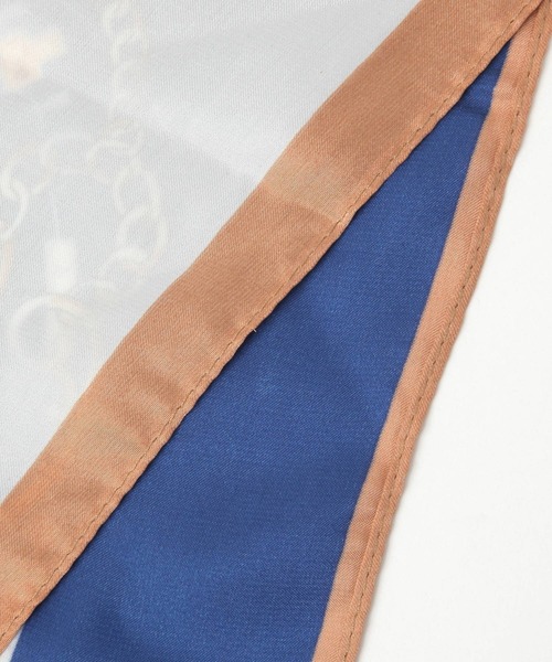 GLOBAL WORK（グローバルワーク）の「シルクタッチスカーフ/491947（ストール/ショール・レディース・ネイビー系7/ネイビー系8/オフホワイト/オレンジ・ONE SIZE）」の12枚目の写真