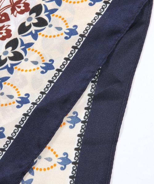 GLOBAL WORK（グローバルワーク）の「シルクタッチスカーフ/491947（ストール/ショール・レディース・ネイビー系7/ネイビー系8/オフホワイト/オレンジ・ONE SIZE）」の15枚目の写真