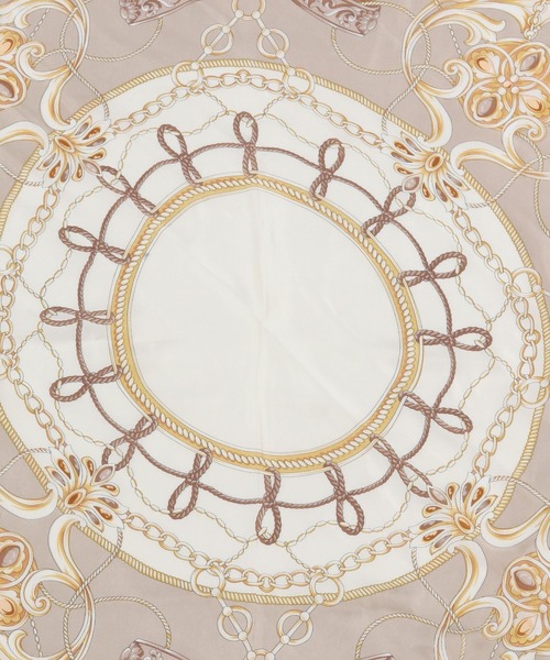 GLOBAL WORK（グローバルワーク）の「シルクタッチスカーフ/491947（ストール/ショール・レディース・ネイビー系7/ネイビー系8/オフホワイト/オレンジ・ONE SIZE）」の16枚目の写真