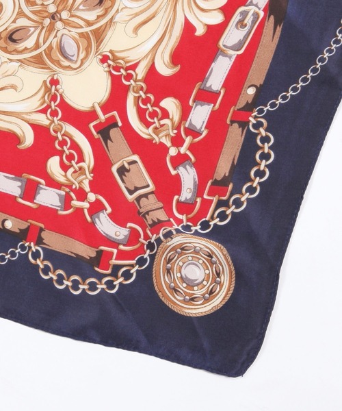 GLOBAL WORK（グローバルワーク）の「シルクタッチスカーフ/491947（ストール/ショール・レディース・ネイビー系7/ネイビー系8/オフホワイト/オレンジ・ONE SIZE）」の19枚目の写真