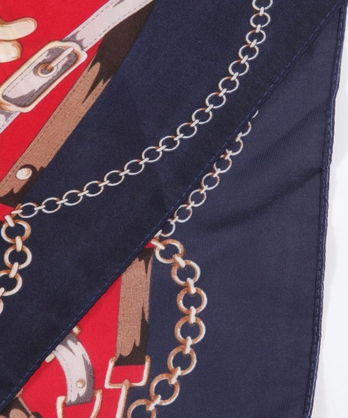 GLOBAL WORK（グローバルワーク）の「シルクタッチスカーフ/491947（ストール/ショール・レディース・ネイビー系7/ネイビー系8/オフホワイト/オレンジ・ONE SIZE）」の20枚目の写真