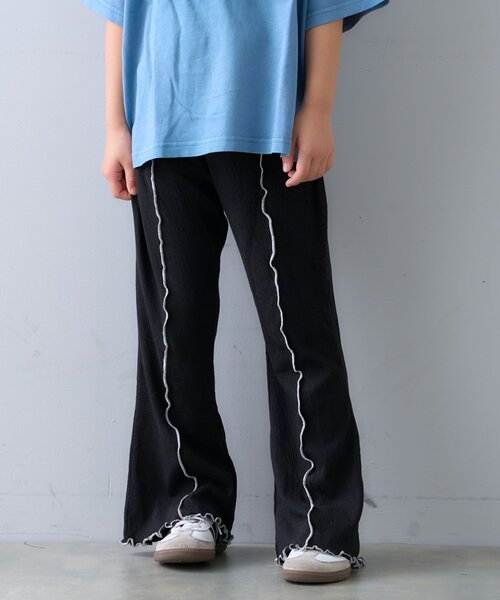 CIAOPANIC TYPY（チャオパニックティピー）の「【KIDS】メロウストレッチフレアカットパンツ（その他パンツ・キッズ・グリーン/オフホワイト/オレンジ/ブラック/グレー・MEDIUM/LARGE/XX-LARGE/SMALL/X-LARGE）」の3枚目の写真