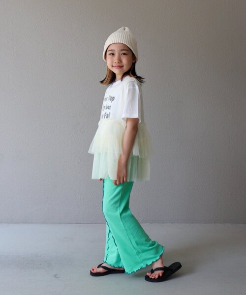 CIAOPANIC TYPY（チャオパニックティピー）の「【KIDS】メロウストレッチフレアカットパンツ（その他パンツ・キッズ・グリーン/オフホワイト/オレンジ/ブラック/グレー・MEDIUM/LARGE/XX-LARGE/SMALL/X-LARGE）」の22枚目の写真