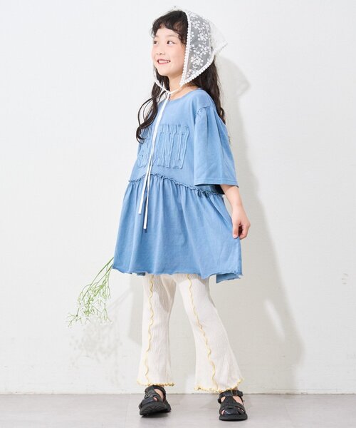 CIAOPANIC TYPY（チャオパニックティピー）の「【KIDS】メロウストレッチフレアカットパンツ（その他パンツ・キッズ・グリーン/オフホワイト/オレンジ/ブラック/グレー・MEDIUM/LARGE/XX-LARGE/SMALL/X-LARGE）」の6枚目の写真