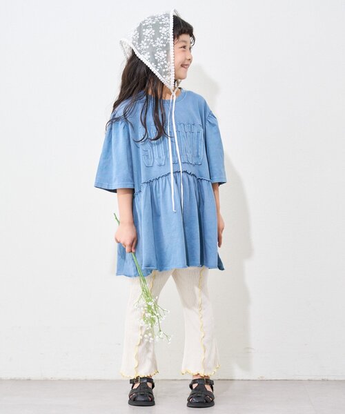 CIAOPANIC TYPY（チャオパニックティピー）の「【KIDS】メロウストレッチフレアカットパンツ（その他パンツ・キッズ・グリーン/オフホワイト/オレンジ/ブラック/グレー・MEDIUM/LARGE/XX-LARGE/SMALL/X-LARGE）」の11枚目の写真