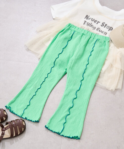 CIAOPANIC TYPY（チャオパニックティピー）の「【KIDS】メロウストレッチフレアカットパンツ（その他パンツ・キッズ・グリーン/オフホワイト/オレンジ/ブラック/グレー・MEDIUM/LARGE/XX-LARGE/SMALL/X-LARGE）」の15枚目の写真