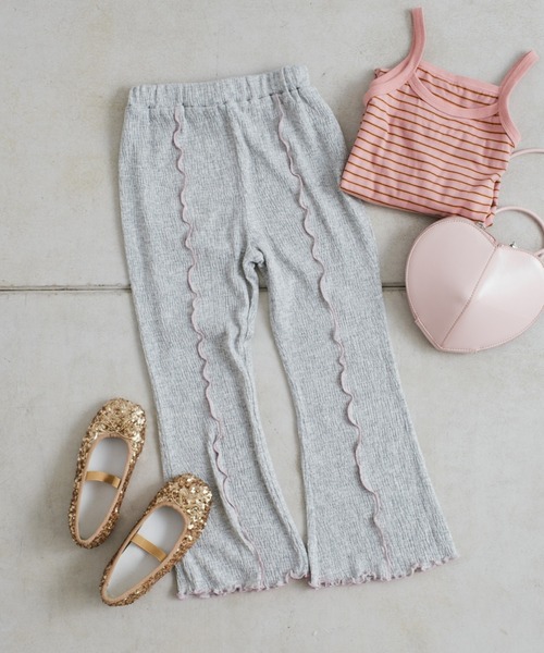 CIAOPANIC TYPY（チャオパニックティピー）の「【KIDS】メロウストレッチフレアカットパンツ（その他パンツ・キッズ・グリーン/オフホワイト/オレンジ/ブラック/グレー・MEDIUM/LARGE/XX-LARGE/SMALL/X-LARGE）」の4枚目の写真