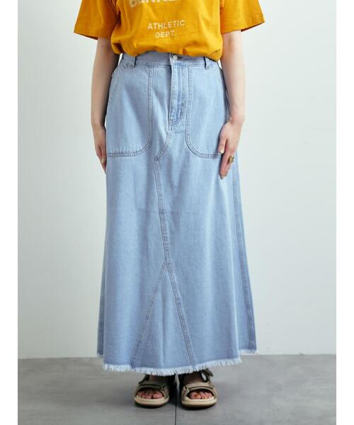 SM2(エスエムツー)の「デニム裾フリンジベイカースカート(スカート・レディース・サックスブルー/ブラック・S/M)」の15枚目の写真