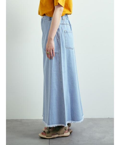 SM2(エスエムツー)の「デニム裾フリンジベイカースカート(スカート・レディース・サックスブルー/ブラック・S/M)」の16枚目の写真