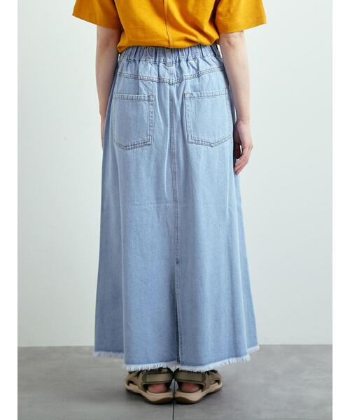 SM2(エスエムツー)の「デニム裾フリンジベイカースカート(スカート・レディース・サックスブルー/ブラック・S/M)」の17枚目の写真