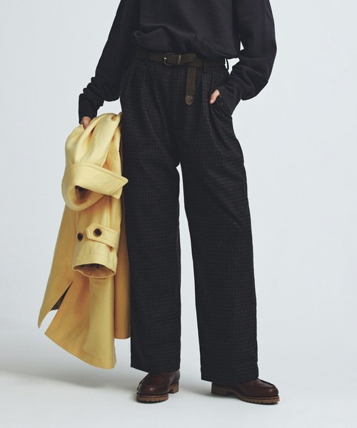 miffew（ミフュー）の「「miffew/ ミフュー」2TUCK DOWN TROUSERS（その他パンツ・レディース・ベージュ/チェック/ブラウン系1・2/1/3/4）」の3枚目の写真