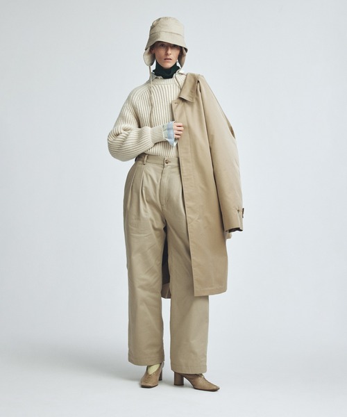 miffew（ミフュー）の「「miffew/ ミフュー」2TUCK DOWN TROUSERS（その他パンツ・レディース・ベージュ/チェック/ブラウン系1・2/1/3/4）」の4枚目の写真