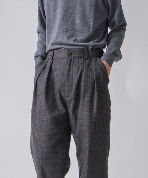 miffew（ミフュー）の「「miffew/ ミフュー」2TUCK DOWN TROUSERS（その他パンツ・レディース・ベージュ/チェック/ブラウン系1・2/1/3/4）」の12枚目の写真