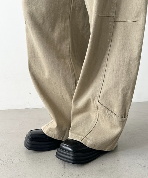 Bamm(バム)の「カーブワイドパンツ(デニムパンツ・レディース・ベージュ・M/L)」の7枚目の写真